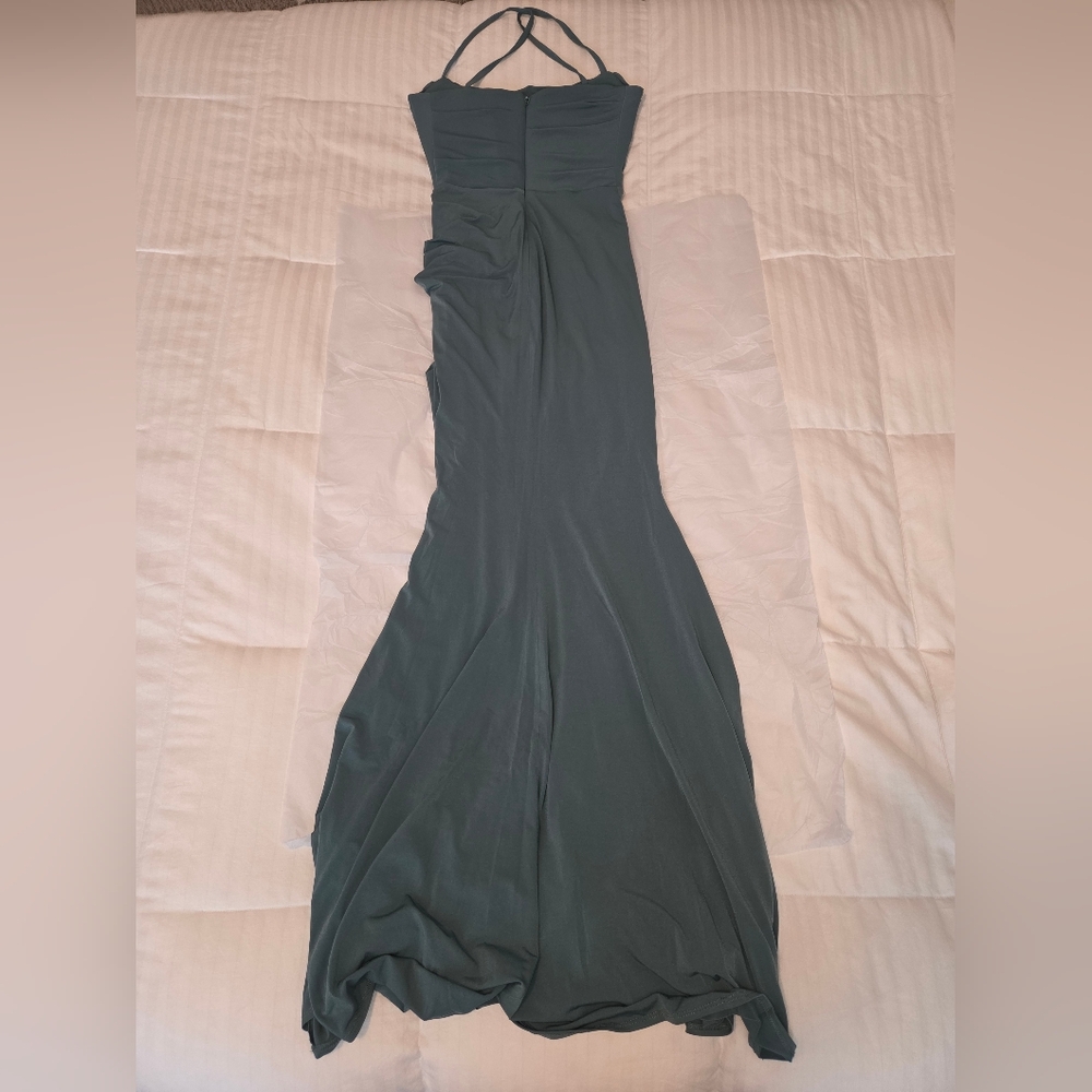 House of CB Emerald Green Maxi Slip Dress - Picture 10 of 15